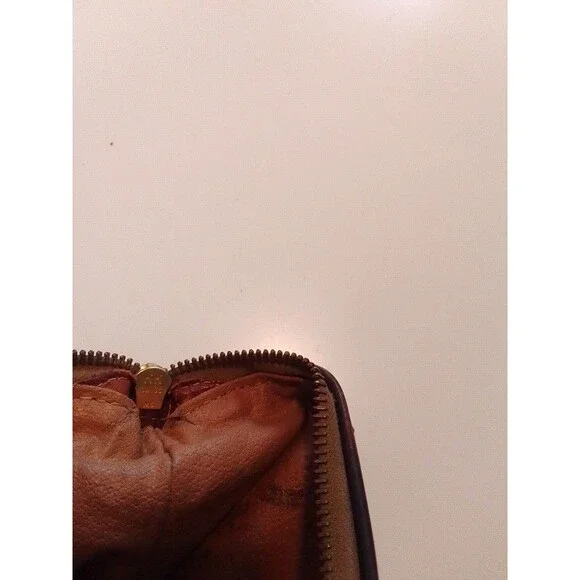 CELINE Old Vintage Pouch PVC Leather Cosmetic Bag Authentic Brown - Picture 16 of 16